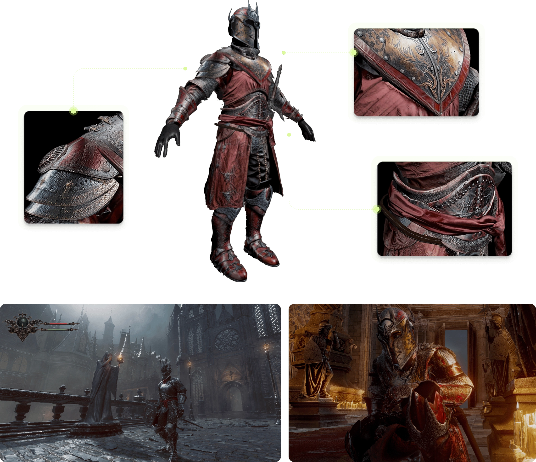 Meshy-textured armor